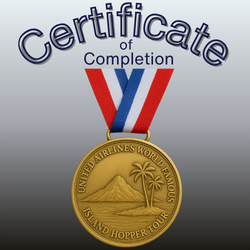 Congratulations on completing the United Airlines World Famous Island Hopper Tour